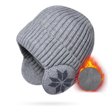 Gorro Unissex Tricotado com Proteção de Orelha e Design Snowflake – (Promoção de Inverno 2025)