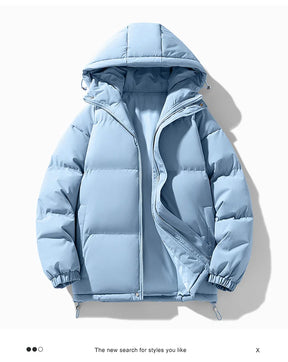 Jaqueta Masculina Para Inverno Térmica com Capuz Removível Acabamento Impermeável – (Promoção de Inverno 2025)