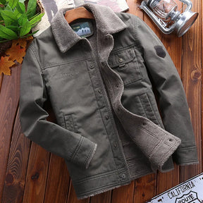 Casaco Masculino com Forro Peluciado Gola Virada Estilo Casual – (Promoção de Inverno 2025)