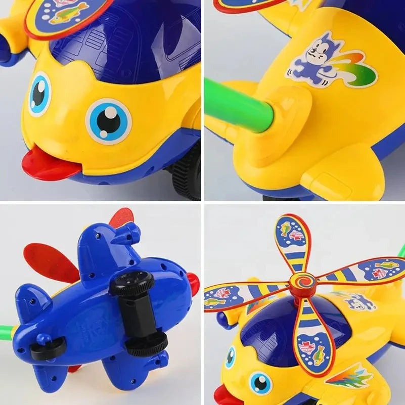 Brinquedo de Empurrar Infantil – Avião para Meninos e Meninas