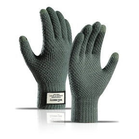 Luvas Masculinas de Inverno em Malha Premium com Função Touch