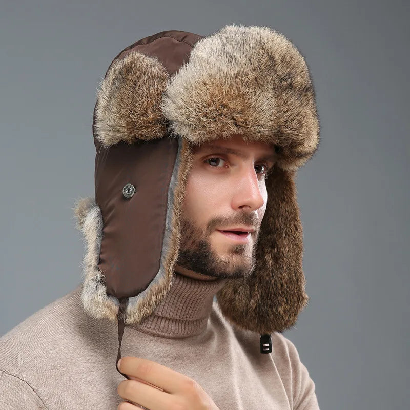Chapéu Masculino de Inverno com Protetor de Orelha e Forro Quente – (Promoção de Inverno 2025)