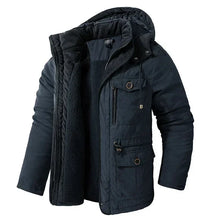 Jaqueta Parka Masculina com Capuz Forrada em Fleece e Algodão Estilo Militar – (Promoção de Inverno 2025)