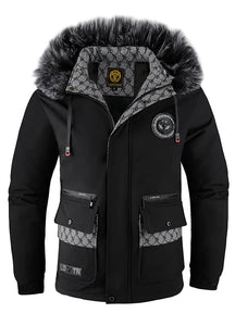 Casaco Masculino com Capuz Impermeável Acolchoado - (Promoção de Inverno 2025)