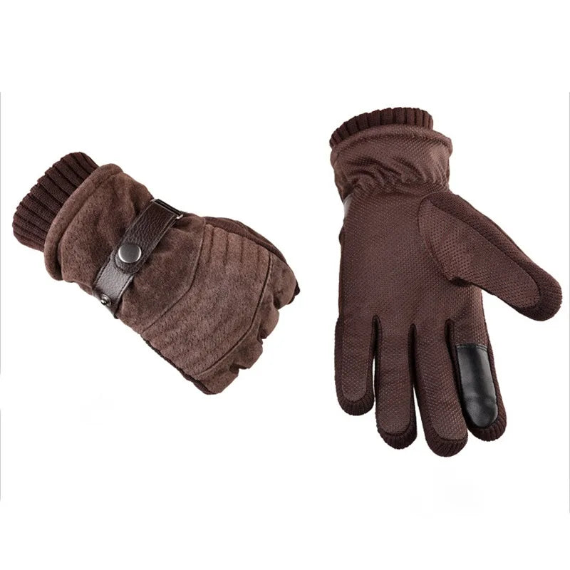 Luvas Masculinas de Inverno em Material Premium com Função Touch