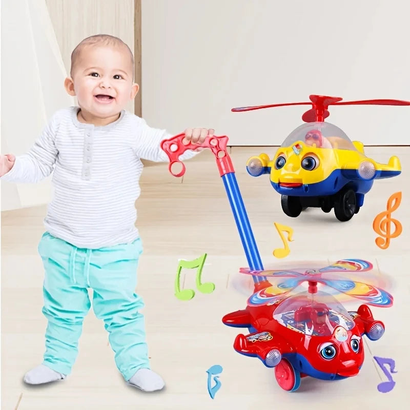 Brinquedo de Empurrar Infantil – Avião para Meninos e Meninas