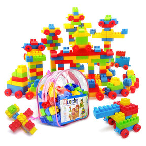 Brinquedo Educativo de Blocos Grandes – Kit Completo com 130 Peças