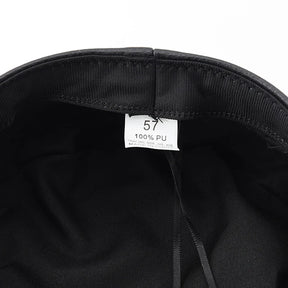 Boina Trendy Feminina em Couro Sintético – Visual Militar e Elegante – (Promoção de Inverno 2025)