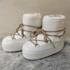Bota Plataforma Feminina Cano Curto Impermeável Conforto e Estilo Para o Inverno – (Promoção de Inverno 2025)