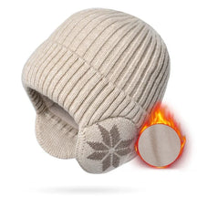 Gorro Unissex Tricotado com Proteção de Orelha e Design Snowflake – (Promoção de Inverno 2025)