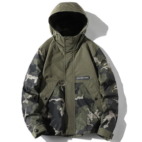 Jaqueta Masculina Bomber Militar com Capuz Corta-Vento – (Promoção de Inverno 2025)