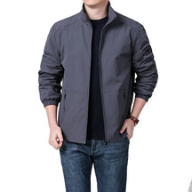 Jaqueta Masculina Slim Estilo Bomber com Zíper e Mangas Longas – (Promoção de Inverno 2025)
