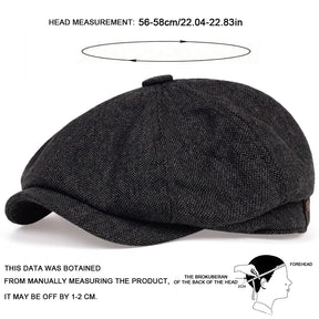 Boina Retrô Masculina – Estilo Peaky Blinders Outono e Primavera – (Promoção de Inverno 2025)