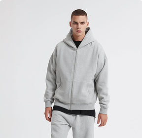 Jaqueta Masculina Moletom com Capuz Retrô e Zíper (Promoção de Inverno 2025)