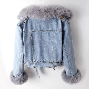 Jaqueta Jeans Feminina Curta com Forro – (Promoção de Inverno 2025)