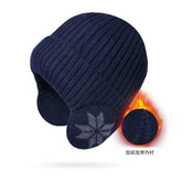 Gorro Unissex Tricotado com Proteção de Orelha e Design Snowflake – (Promoção de Inverno 2025)
