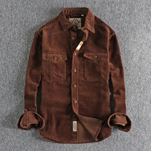 Jaqueta Masculina de Veludo Cotelê Vintage (Promoção de Inverno 2025)