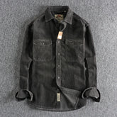 Jaqueta Masculina de Veludo Cotelê Vintage (Promoção de Inverno 2025)