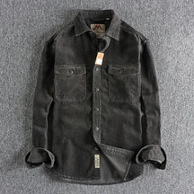 Jaqueta Masculina de Veludo Cotelê Vintage (Promoção de Inverno 2025)
