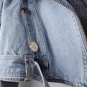 Jaqueta Jeans Feminina Curta com Forro – (Promoção de Inverno 2025)