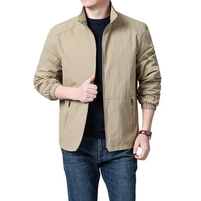 Jaqueta Masculina Slim Estilo Bomber com Zíper e Mangas Longas – (Promoção de Inverno 2025)
