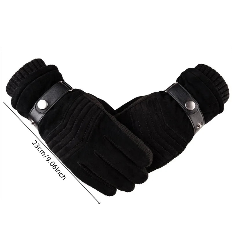 Luvas Masculinas de Inverno em Material Premium com Função Touch