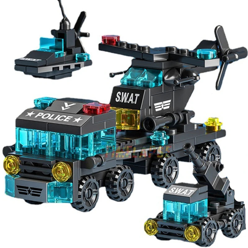 Brinquedo de Montar 6 em 1 – Kit de Construção de Veículos para Crianças