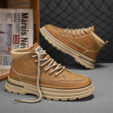 Bota Masculina de Cano Alto com Solado Grosso Antiderrapante Estilo Esportivo Casual – (Promoção de Inverno 2025)