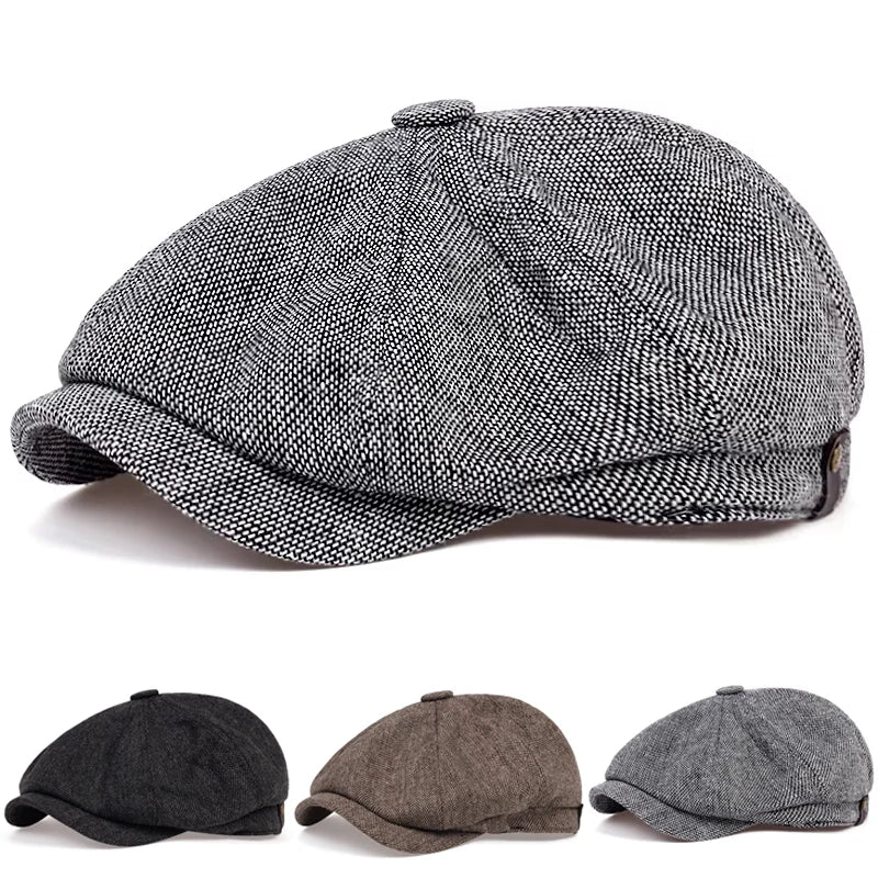 Boina Retrô Masculina – Estilo Peaky Blinders Outono e Primavera – (Promoção de Inverno 2025)