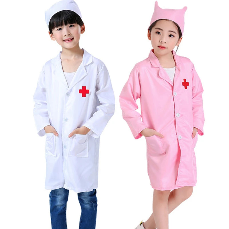 Fantasia Infantil de Médico e Enfermeira – Roupinha Unissex para Brincar de Profissões