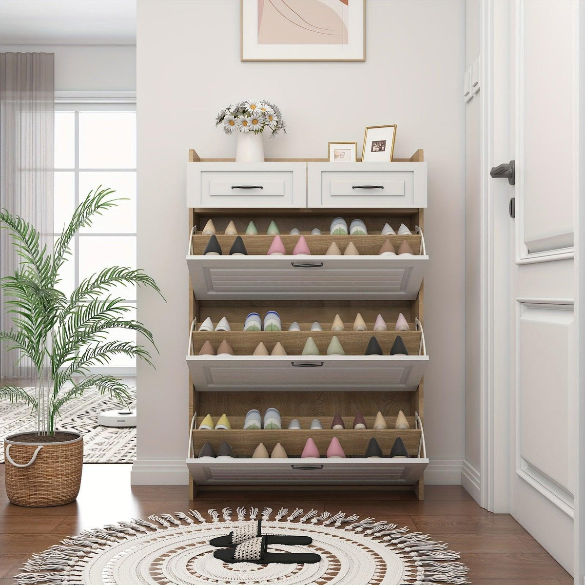 Armário de Sapatos com 3 Portas 2 Gavetas - (Promoção de Outubro)
