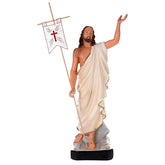 Cristo Ressuscitado imagem gesso pintada à mão Arte Barsanti