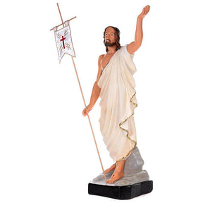 Cristo Ressuscitado imagem gesso pintada à mão Arte Barsanti
