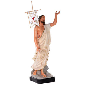 Cristo Ressuscitado imagem gesso pintada à mão Arte Barsanti