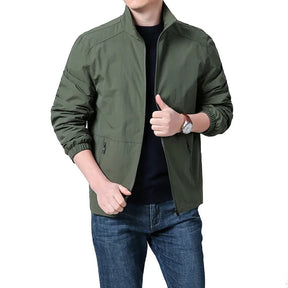 Jaqueta Masculina Slim Estilo Bomber com Zíper e Mangas Longas – (Promoção de Inverno 2025)
