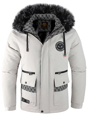 Casaco Masculino com Capuz Impermeável Acolchoado - (Promoção de Inverno 2025)