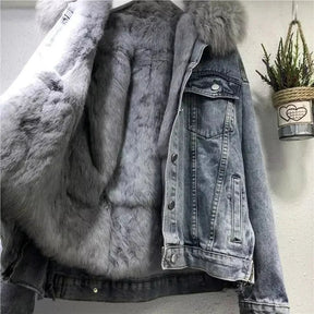 Jaqueta Feminina Jeans Casual Modelo com Forro Fleece - (Promoção de Inverno 2025)