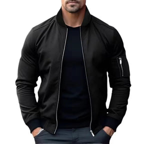 Jaqueta Masculina Bomber com Zíper Estilo Streetwear Elegante – (Promoção de Inverno 2025)