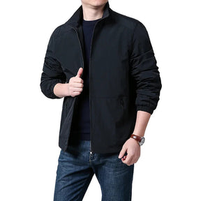 Jaqueta Masculina Slim Estilo Bomber com Zíper e Mangas Longas – (Promoção de Inverno 2025)