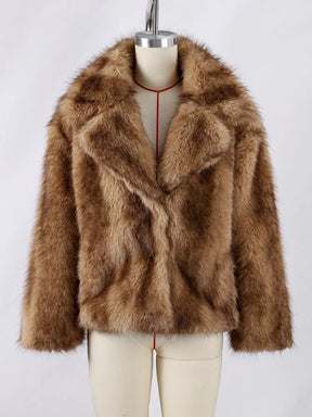Casaco Feminino Elegante com Lapela Forro Peluciado Manga Longa Vintage – (Promoção de Inverno 2025)
