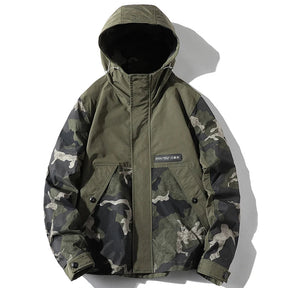 Jaqueta Masculina Bomber Militar com Capuz Corta-Vento – (Promoção de Inverno 2025)