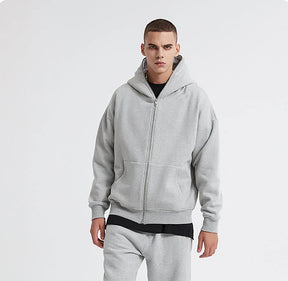 Jaqueta Masculina Moletom com Capuz Retrô e Zíper (Promoção de Inverno 2025)