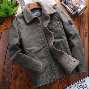 Casaco Masculino com Forro Peluciado Gola Virada Estilo Casual – (Promoção de Inverno 2025)