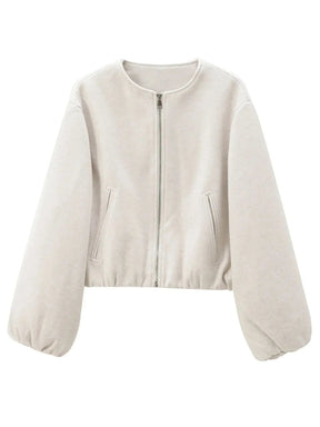Jaqueta Feminina Bomber Retrô com Zíper - (Promoção de Inverno 2025)