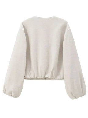 Jaqueta Feminina Bomber Retrô com Zíper - (Promoção de Inverno 2025)