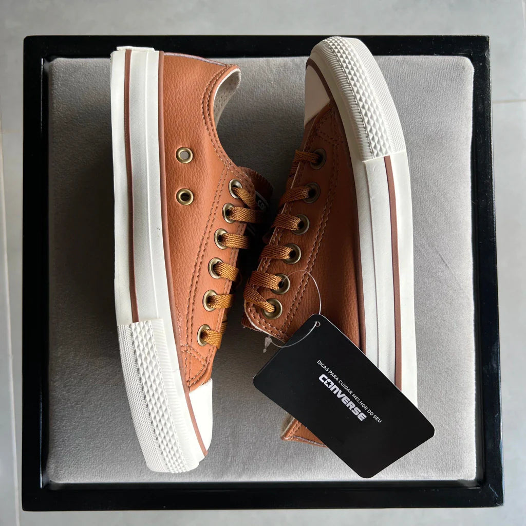Tênis All Star em Couro Premium Caramelo