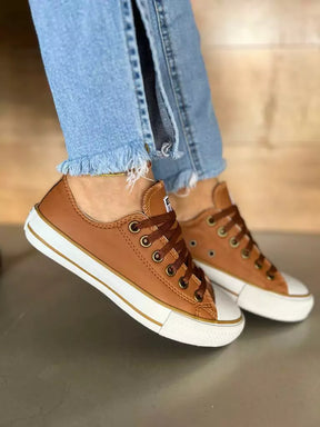 Tênis All Star em Couro Premium Caramelo